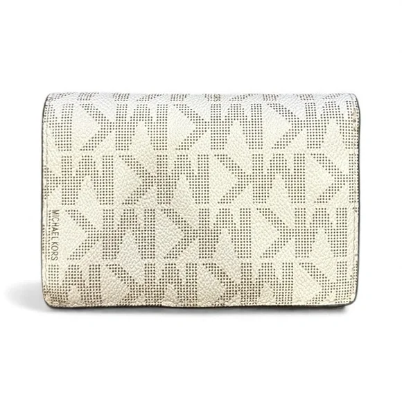 Michael Kors Cream Monogram Wallet - Picture 4 of 6